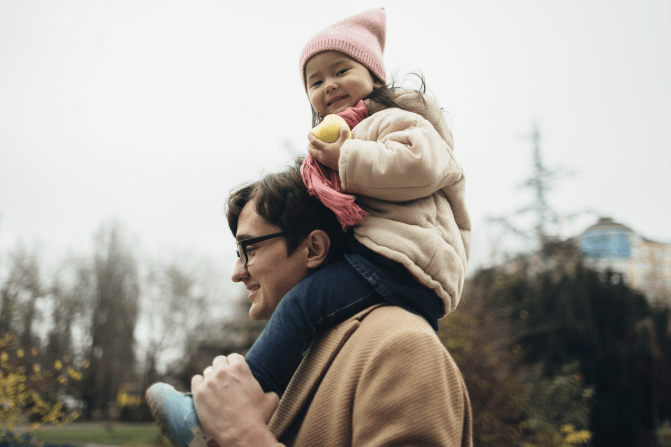 father with daughter