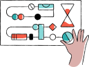 hand with abacus