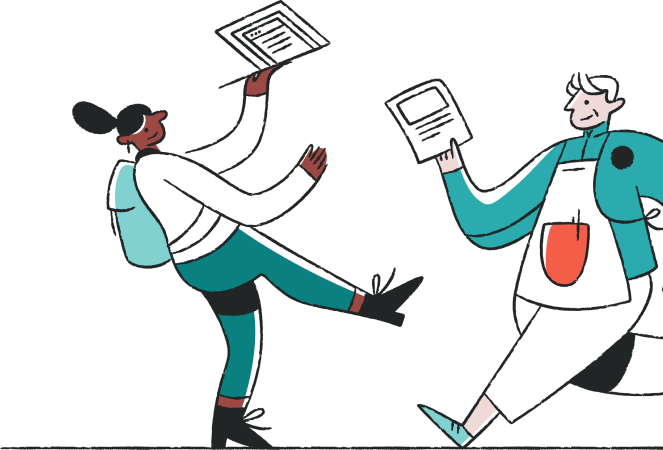 two people doing accounting and payroll