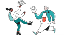 two people doing accounting and payroll
