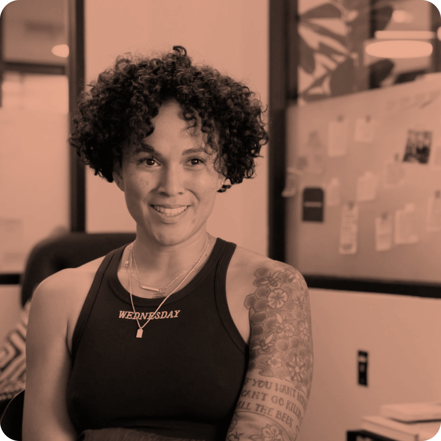 Stacy Tarver smiles in her office